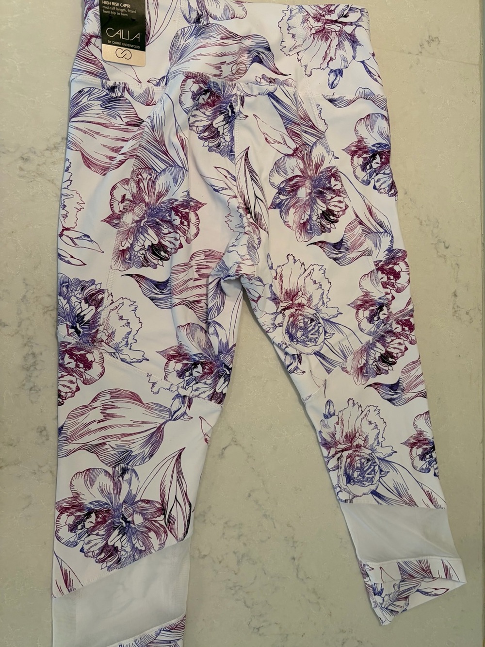 CALIA Floral High-Rise Capri Legging Floral Athleisure NWT size M